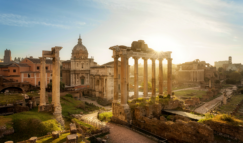 Ruins at sunset