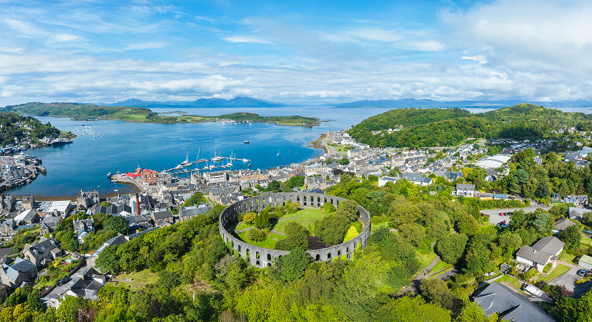 Overview of Oban, Scotland
