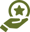 icon person holding a star